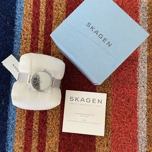 Skagen watch, silver, NWT